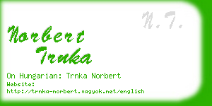 norbert trnka business card